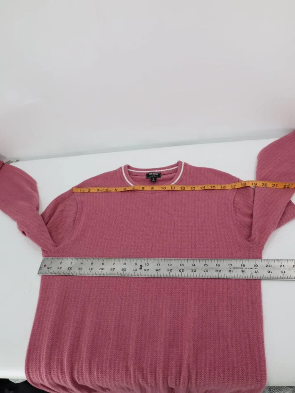 Todd Snyder Sweater Mens Small Cotton Textured Crewneck Long Sleeve Knit pink